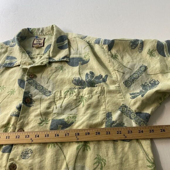 Tommy Bahama Mens Silk Hawaiian Shirt Button Down Size XL‎ Ivory Green,Hawaiian - Picture 9 of 13